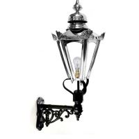 Stainless Steel Hexagonal Concordia Lantern on an Ornate Capella Bracket