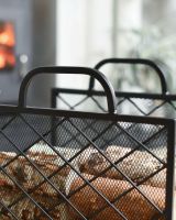 Close-Up of Contemporary "Diamond" Design Log Holder