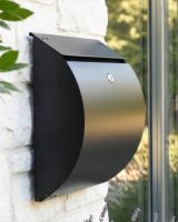 Contemporary "Urban Obsession" Black Wall Mounted Post Box digital illustration