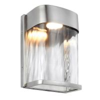 Contemporary "Betley" Brushed Steel Outdoor Wall Light