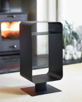 Empty Contemporary Black Log and Kindling Store Empty Contemporary Black Log and Kindling Store