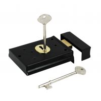 Contemporary Black Rim Lock Contemporary Black Rim Lock