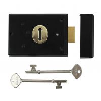 Contemporary Black Rim Lock Contemporary Black Rim Lock