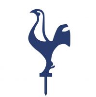 Blue Contemporary Cockerel Silhouette with Garden Spike  Blue Contemporary Cockerel Silhouette with Garden Spike