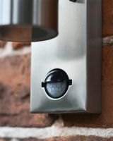 cClose Up Of Contemporary Stainless Steel Downlighter Wall Light cClose Up Of Contemporary Stainless Steel Downlighter Wall Light