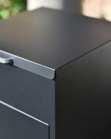 Contemporary felton black parcel box top