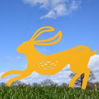 Contemporary Hare Silhouette in Yellow 