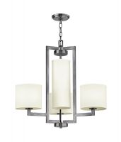 "Beaubridge" Contemporary Metal Framed Four Light Chandelier