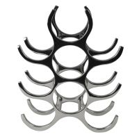 Contemporary 9 Bottle Wine Rack created with Polished Aluminium