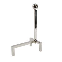 Contemporary Polished Steel Fire Dogs Contemporary Polished Steel Fire Dogs