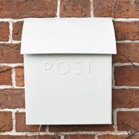 Contemporary Post Box finished in Ice White