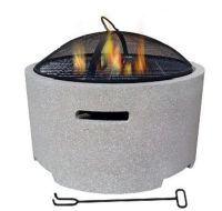 Contemporary Fire Pit in Stone Effect Contemporary Fire Pit in Stone Effect