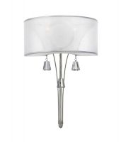 "Balmoren Place" Contemporary Wall Light With Crystal Accents