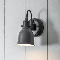 Black Contemporary Swan Neck Wall Light Created From Steel