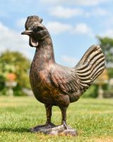 Cast Aluminium "Cooper" Rooster Garden Sculpture in Copper