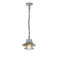 "Hopton" Hanging Chain Lantern in Silver