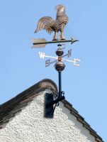 Polished Copper Rooster Weathervane 