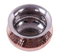 “Duhara” Copper & Steel Round Handi Dish