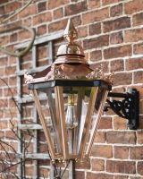 Copper "Brampton" Hexagonal Lantern With Bracket  Copper "Brampton" Hexagonal Lantern With Bracket