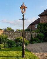 Copper Concordia Hexagonal Extra Large Lantern & Lamp Post Set digital illustration