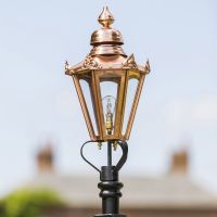 Copper Concordia Lamp Post & Hexagonal Lantern - 2.3m Copper Concordia Lamp Post & Hexagonal Lantern - 2.3m