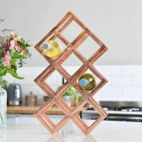 Copper "Geometric" 9 Bottle Wine Rack 
