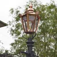 Copper "Concordia" Lamp Post & Hexagonal Lantern - 3.7m