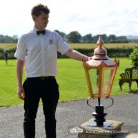 Large Hexagonal Pillar Light and Lantern to Scale