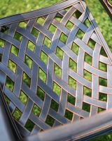 Close-up of the Lattice Design on the Seat of the Chair
