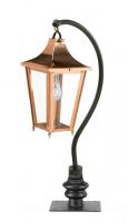 Swan Neck Pillar & Lantern in a Copper Finish Swan Neck Pillar & Lantern in a Copper Finish