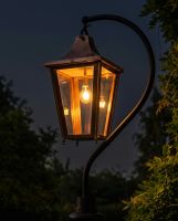 Copper Swan Neck Lantern 91cm Digital Illustration At Night