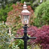 Copper Traditional Victorian Lantern on a Cast Iron Lamp Post
