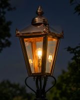 Copper Victorian Lantern 60cm Digital Illustration At Night