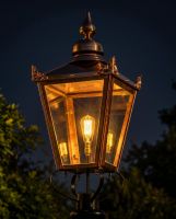 Copper Victorian Lantern 87cm Digital Illustration At Night Copper Victorian Lantern 87cm Digital Illustration At Night