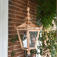 Copper Chain Hanging Lantern in Situ Under The Porch Copper Chain Hanging Lantern in Situ Under The Porch