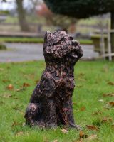 ‘Baxter’ the Yorkshire Terrier Garden Sculpture in Cast Aluminium - Copper 