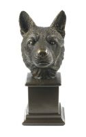 Corgi Bronze Dog Bust Corgi Bronze Dog Bust