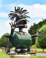 Chucky the Crazy Recycled Metal Robot Sculpture
