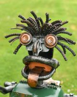 Close up of Crazy Robot Face