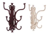 "Hanzelhurst Court" Ornate 6 Arm Wall Mounted Iron hook