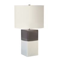 Ceramic Grey and Cream Table Lamp