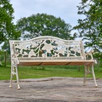 Antique Cream Rose Garden Bench Antique Cream Rose Garden Bench