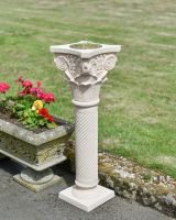 Cream Corinthian Column with Barley Twist Detail
