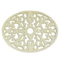 Solid Cast Metal Heavy Duty Trivet Finished In Cream Solid Cast Metal Heavy Duty Trivet Finished In Cream