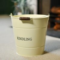 Cream Kindling Log Store Bucket Cream Kindling Log Store Bucket