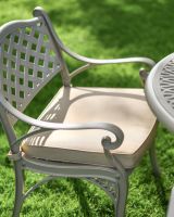 Cream Rectangular Fabric Cushion for Outdoor Furniture Seats