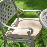 Cream Rectangular Fabric Cushion for Outdoor Furniture Seats