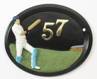 "The Oval" Hand Painted Cricketer House Sign "The Oval" Hand Painted Cricketer House Sign