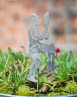 Cricketer Artistic Plant Pot Spike - Set of Two