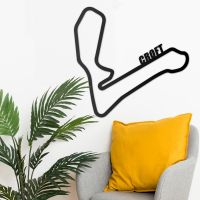 Croft Race Track Wall Art on the Wall Next to Plants